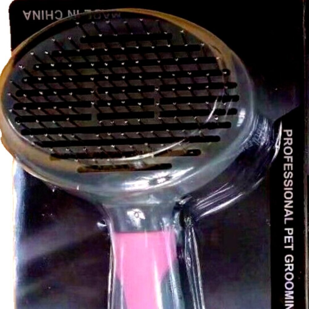 Pet Grooming Brush, Dog or Cat Brush w/Grip Handle
